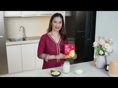 @MeghnasFoodMagic makes homemade Badam Smoothie & Badam Kesar Shrikhand with MTR Badam Drink Mix