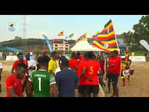 Sand Cranes big celebrations after Qualifying for the 2022 AFCON Beach Soccer Tournament.