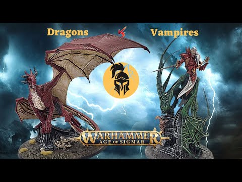 Stormcast Triple Dragons vs Soulblight Avengorii Monster Mash! Age of Sigmar Battle Report!!