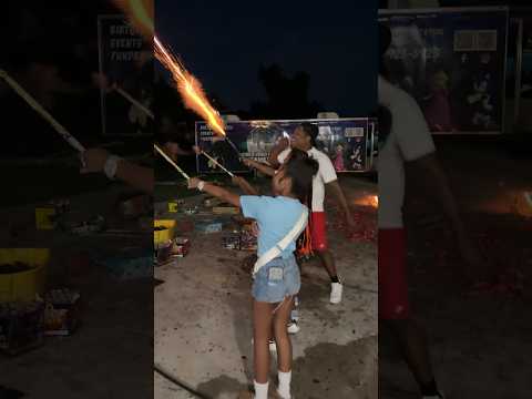 Dad gets mad at daughter for popping fireworks #shorts