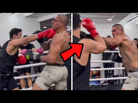 Alex Pereira SPARRING Pro Boxer (FULL CLIP)