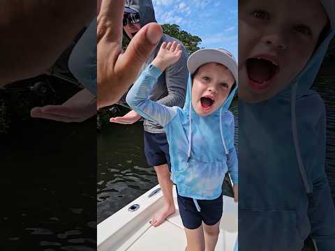 Kids Going CRAZY Over a BIG Redfish!