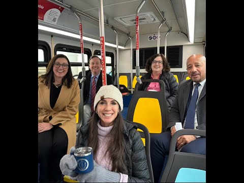 Auditor Diana DiZoglio and Mayors go for a ride on MeVa Transit!