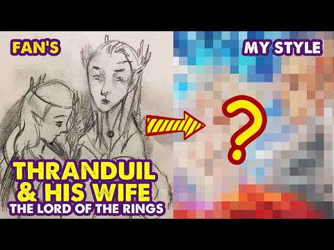 Drawing Thranduil and His Wife from The Lord of The Rings | Huta Chan