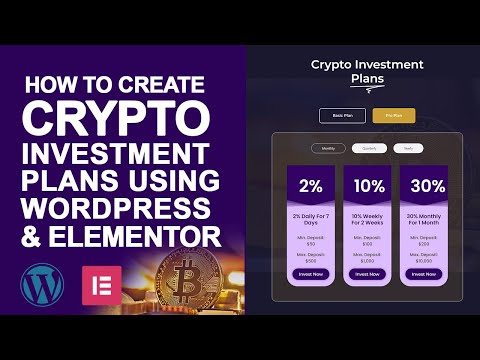 How to create A Crypto Investment Plans in WordPress Using Elementor