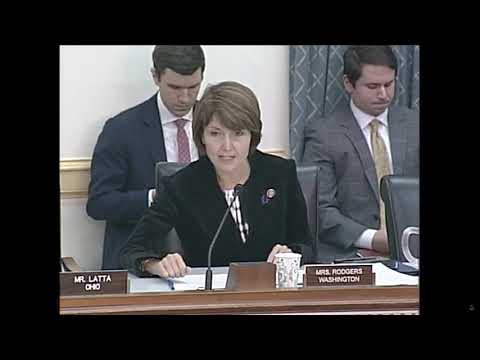 McMorris Rodgers at Energy and Environment Subcommittee: Hydropower Built the Pacific Northwest