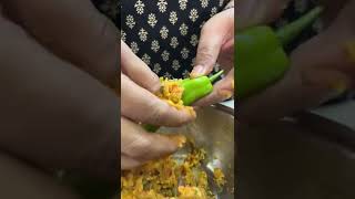 Traditional Marcha na Bhajiya Recipe - Gujarati Farsan - Nasta #shorts #shortvideo