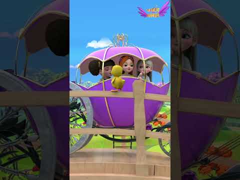 Wheels on the Cart | Princess Carriage Ride On #shorts