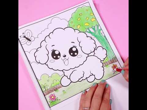 Animal Coloring Page : Cute Puppy in the Park | Coloring Fun for Kids #coloringforkids  #coloringfun