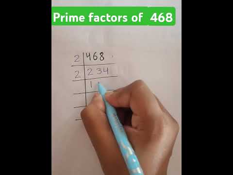 Prime factors of 468 .. easy method #trending #viralvideo #ytshorts_ #mathematics #mostdemanded #imp