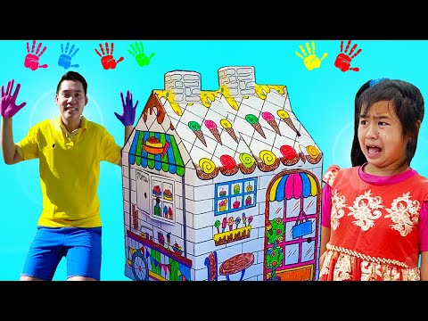 Liam and Jannie Play with Paint and Art Toys