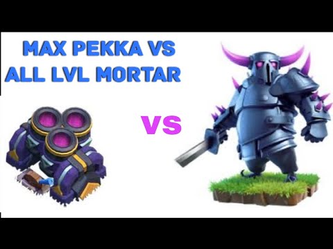 *MAX*P.E.K.K.A.Vs All lvl Mortar | Clash Of Clans