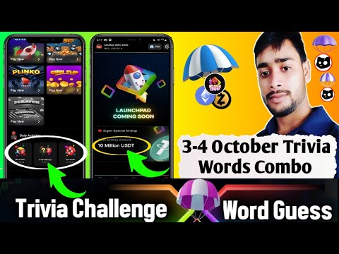 3 October blove dapp trivia challenge & Words Guess Combo | BLove trivia video | blove words code