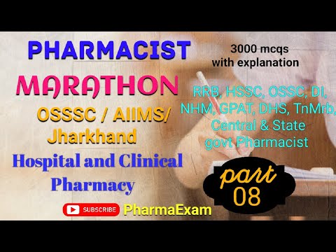 Hospital Pharmacy(121-140)Pharmacist Marathon #pharmacistexampreparation #osssc_pharmacistexam