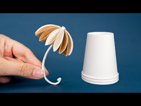 DIY Umbrella from Paper Cup | Paper Cup Crafts | Amazing Home Decor