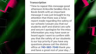 False alarm at the Crooksville School | kids are safe