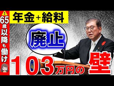 【年金＋給料】103万円の壁の撤廃！手取りが増額する？働く人の全員が歓喜！税収減7超円でも大丈夫？【国民民主党/玉木代表/税金の壁】