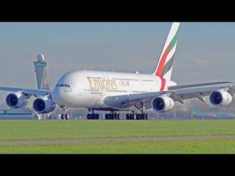 +35 Minutes HEAVY TAKE OFFS | A380, 3x B747F, A350 | Amsterdam Schiphol Airport Spotting