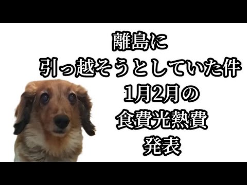 アラフォー貧困崖っぷち女　節約生活　1月2月の食費光熱費発表　離島に引っ越そうとしていた件　あなろぐいぬ雑談ラジオ