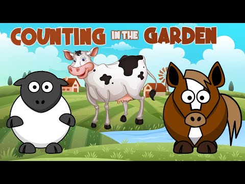 Counting With Animals | Counting In The Garden Song | LittleKidsTV