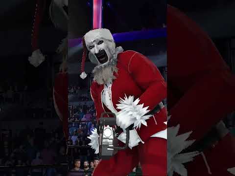 David Howard Thornton enters the ring in Art the Clown (Terrifier 3) attire in #WWE2K24