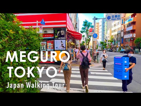 Japan walking tour in Tokyo Meguro 4K 60fps