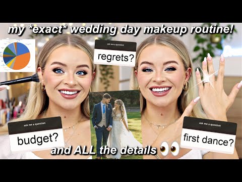 The *exact* products I used on my WEDDING DAY! (and ALL the wedding details!!) Budget, regrets, etc