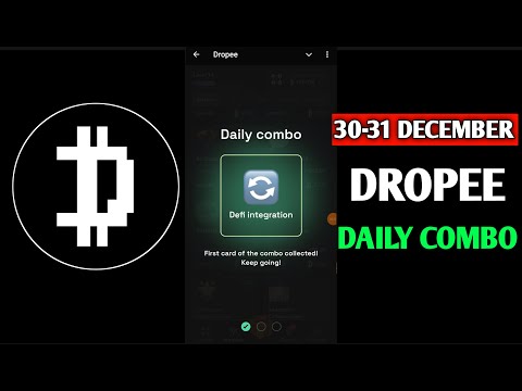 Dropee daily combo today | dropee daily combo 30 December | Daily Combo Dropee | Dropee 30 December