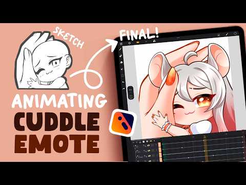 ANIMATING a Cuddle TWITCH EMOTE on IPAD with Callipeg