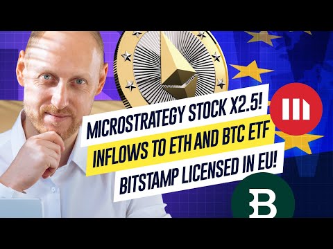 MicroStrategy's Success, Record ETF Inflows, Bitstamp Gets EU License, Dogecoin, Plutus cards