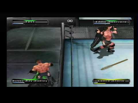 WWE WrestleMania XIX - Test & Eddie Guerrero Vs Bubba Ray Dudley & Lance Storm - Hardcore Match