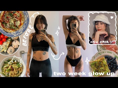 TWO WEEK GLOW UP (mentally & physically)✨WORKOUT + WHAT I ATE~ eating everything i want🧚🏻💕