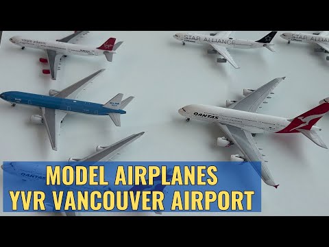 Model Airplane Collection Display YVR Vancouver Airport April 2023