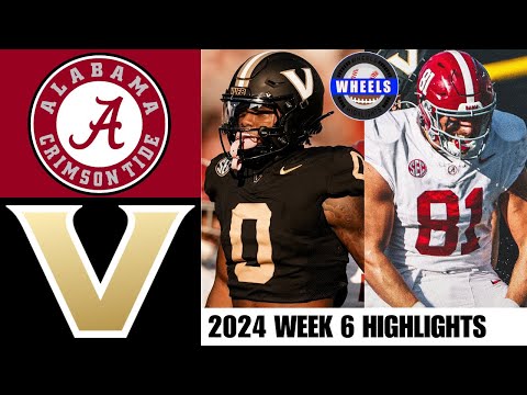 #1 Alabama v Vanderbilt (INCREDIBLE UPSET!) | Full Game Highlights | 2024 College Football Highlight