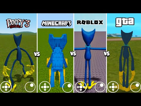 What if I Become Nightmare Huggy Wuggy? MINECRAFT vs ROBLOX vs Poppy Playtime: Chapter 3