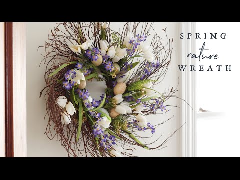 How To Make A Spring Wreath - Rustic Nature Spring Front Door Decoration