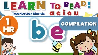 TWO-LETTER BLENDS Compilation (a, e, i, o, u) | Learn to Read | Reading Phonics for Kids