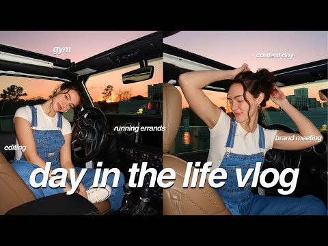 day in the life vlog series | getting my life together, content creator, gym, running errands