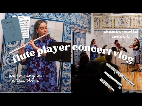 Performing in an antique tile store in NYC 🎵 | flute player concert vlog