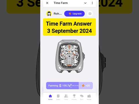 Time Farm Answer 3 September 2024 #timefarm #dailycombo