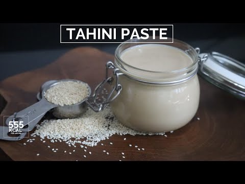 Tahina - Tahini paste easy - How to make tahini at home - طريقة عمل الطحينية الاصلية في البيت