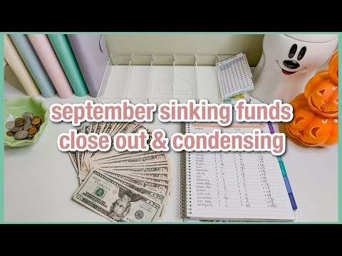 september sinking funds close out | small bill condensing/ swap | budgetwithamanda