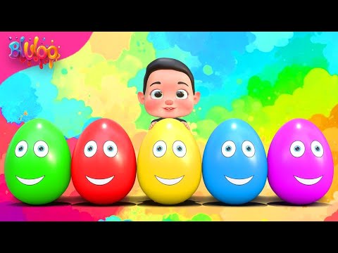 Surprise Eggs Kids Song | Colorful Eggs | BluLoo Nursery Rhymes & Kids Songs