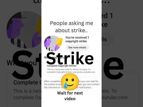 Strike and new updates....... #copyrightstrike #strike #youtuber