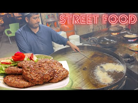 The BEST Chapli Kebab Street Food Pakistan