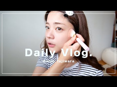 日常Vlog) メイクして伸ばした髪を切ってイメチェン！💇🏻‍♀️友達とご飯,英会話,購入品紹介も。