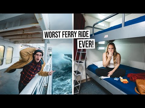 Sailing Into a TYPHOON!? - Ferry Cruise from Alaska to Washington! 🌊 (Full Stateroom TOUR!)