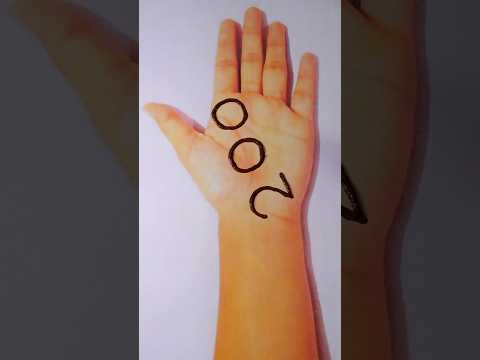 200 Number easy mehndi design trick for hands #mehndi #youtubeshorts #shorts @mehndiwali23