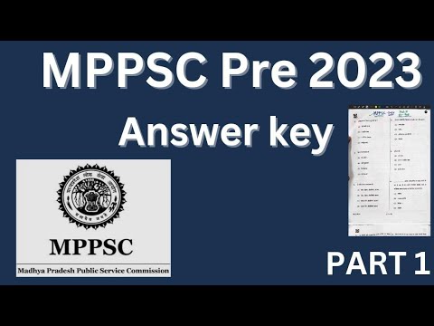 MPPSC Pre 2023 Answer Key Part 1 dec 2023 MPPSC PAPER ANALYSIS  | MPPSC ANSWER