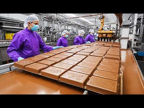 How Chocolate is Made: Inside a Massive Chocolate Factory!